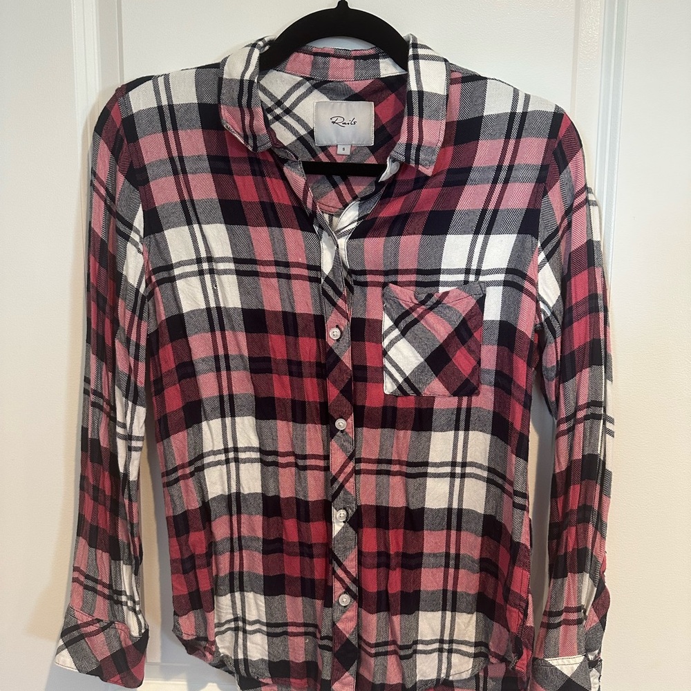 Rails Plaid Button-Down Shirt | Size Small